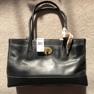 NWT COACH Beautiful Large Black Leather Tote